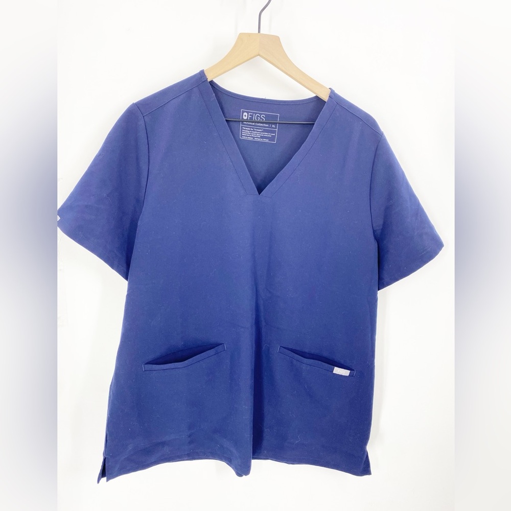 Figs Technical Collection Navy 2 Pocket Top Sz XL - Picture 6 of 8